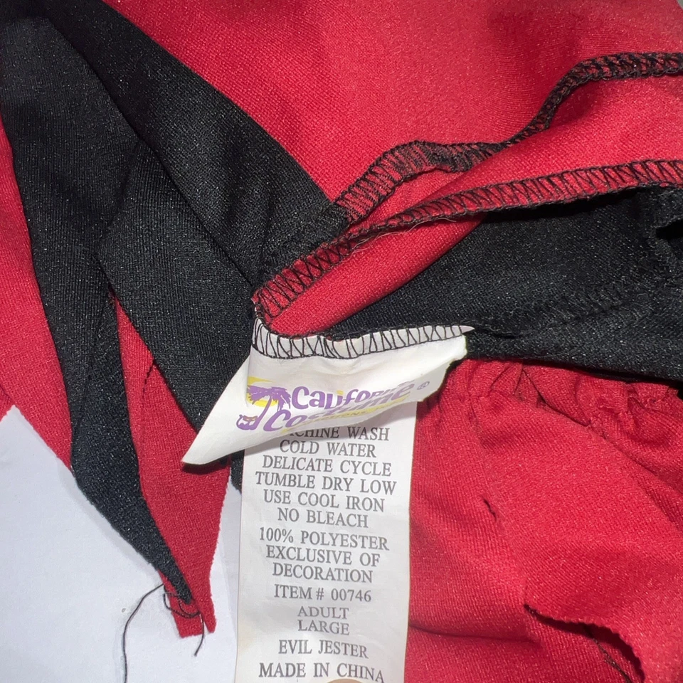 Disfraz de bufón malvado para hombre, grande (usado) completo Foto 3 de 4