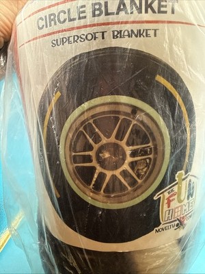 Fun Home Novelty Company  Round Blanket  race car tire