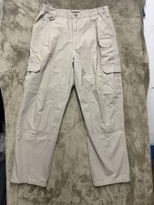5.11 Tactical Cargo Pants Mens 36x32 Khaki Cotton Canvas 74251 Workwear Combat