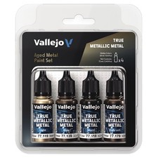 True Metallic Metal: Aged Metal Color Set (4) Vallejo Paints Preorder 2/1