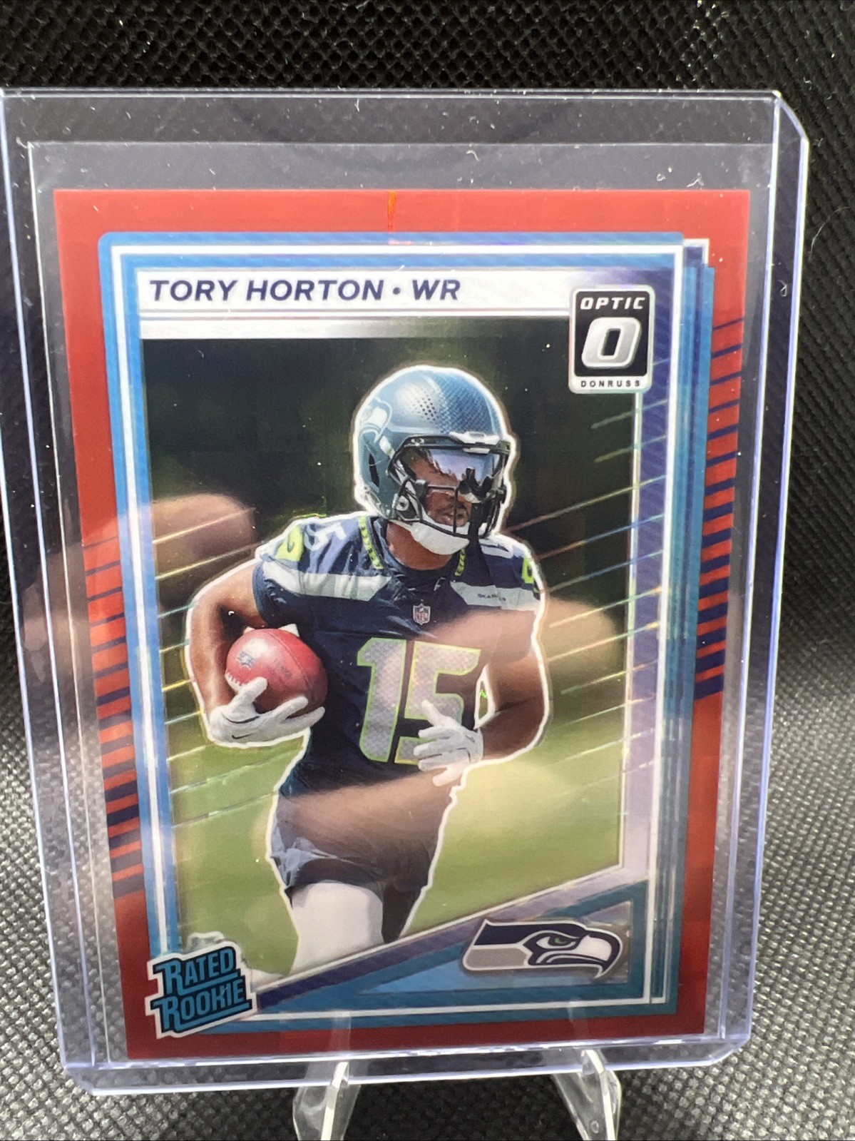 2025 Panini Donruss - Rated Rookie Tory Horton Optic Preview Red Pandora Prizm