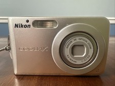 Nikon Coolpix S202 Silver 8 MP Digital Camera For Parts or Repair