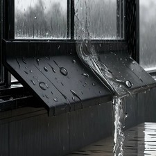 Black For Door Window Weather Barrier Deflector Seal with Waterproof Protection