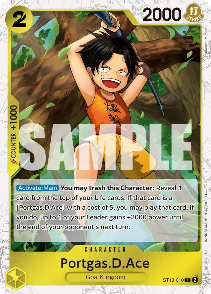 Portgas.D.Ace - ST13-010 (Pirate Foil) C Premium Booster The Best Vol. 2 NM
