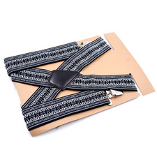 Men Braces Suspenders 5Cm Back Heavy Duty Biker Snowboard Trousers Elastic 4 Cli