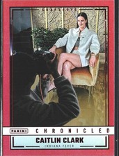 Caitlin Clark Basketball Card 2025 Panini Chronicled Snapshots #96 Red Holo