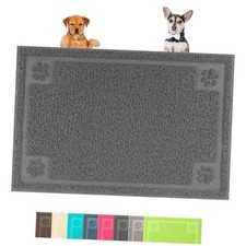 Pet Feeding Mat Large for Dogs and Cats,24" 36" Flexible and Easy to Grey