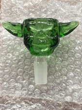 Glass Bong Bowl Yoda Head Design | 14mm | Male | Green | Bongs | Bowls | UK