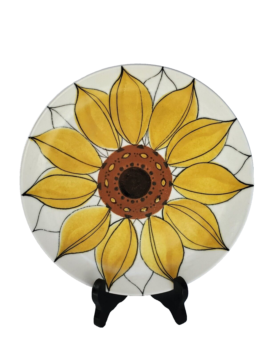 アンティーク雑貨 ARABIA FINLAND SUMMER Arabia of Finland Mid-Century SunFlower Plate by HLA Hilkka