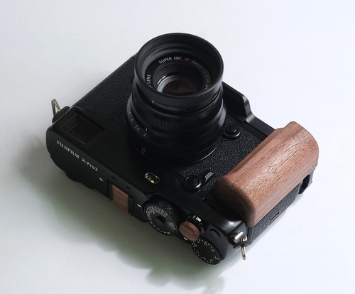 Poignée de support en bois fait main pour appareil photo Fujifilm X-PRO3 Xpro3 plaque de base - Photo 20 sur 27