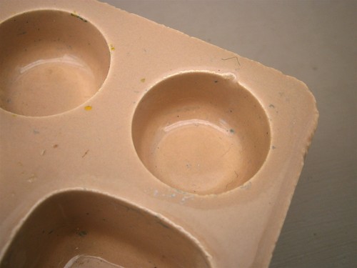 Vintage Artists Paint Palette Mixing Tray Seven Slot Ceramic Tray - Picture 4 of 6