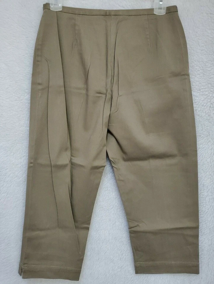 Pantalones capri para mujer Nine & Company talla 12 verde pardusco Foto 3 de 4