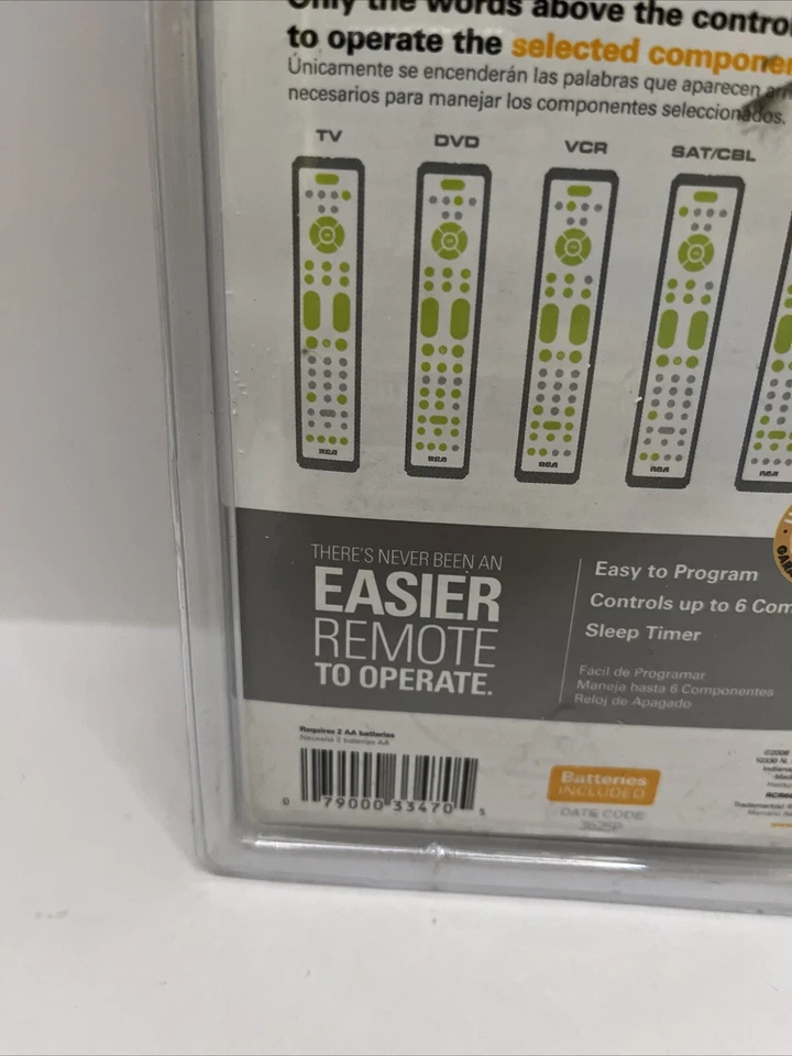 RCA Navilight 6 device UNIVERSAL REMOTE CONTROL RCR660 NEW - Image 4 of 4