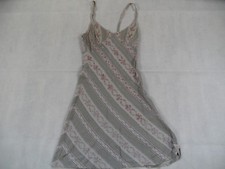 Mango beautiful light summer dress with beads beige colorful size M top HC718