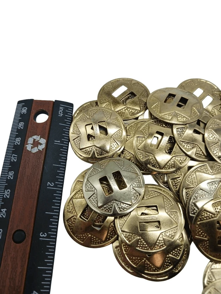 Lote de 1-1/4" de latón artesanal cinturón caballo silla de montar concho Foto 2 de 3