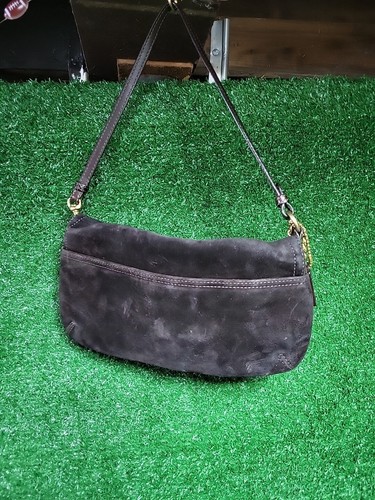 RARE! Coach Brown Suede Satchel Bag G0893-42054 - Picture 2 of 12