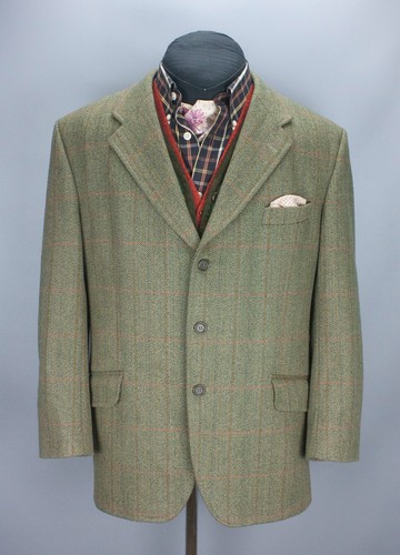Gurteen Esquire Tweed Check Blazer Multicolor Wool Sport Jacket Country Coat 44S - Picture 19 of 23