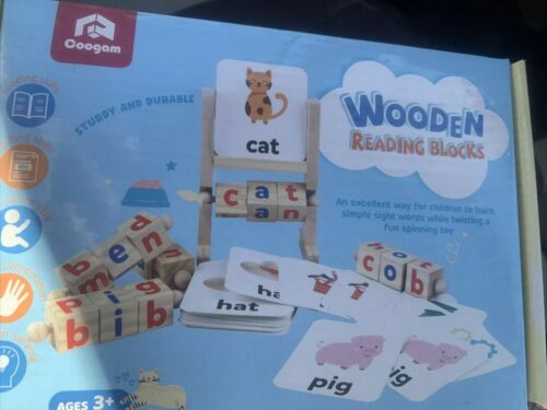 Children Educational Reading Blocks,Flash Cards For 4-6 Lots Of $7.95 Deals