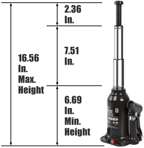 Torin 4 Ton Welded Hydraulic Car Bottle Jack for Auto Repair and House Lift - Bild 2 von 6