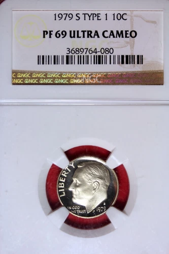 1979 - S NGC T1 PF69 ULTRA CAMEO ROOSEVLT DIME!!  #B43107