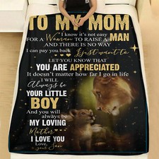 To My Mom Blanket from Son You Are Appreciated My Loving Mother Gift B-day Xmas