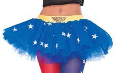 Mujer Maravilla Tutú Falda Superhéroe Vestido Elegante Halloween Adulto Disfraz Accesorio