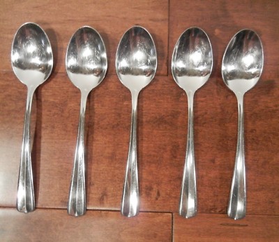 5 ONEIDA USA GALA/IMPULSE SS GLOSSY TABLESPOONS  6-3/4'' A