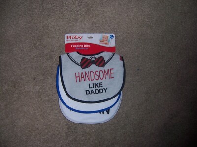 Nuby feeding bibs handsome like daddy