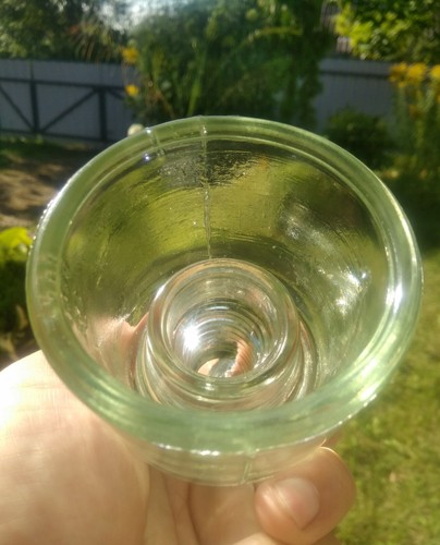 Vintage Soviet Electrical Insulator Made of Slightly Greenish Glass 1980 USSR - Picture 14 of 16