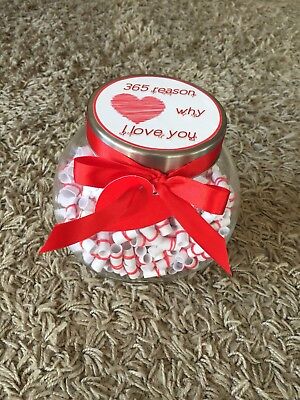 365 Reasons Why I Love You Jar Gift Valentines Day Anniversary Christmas Ebay