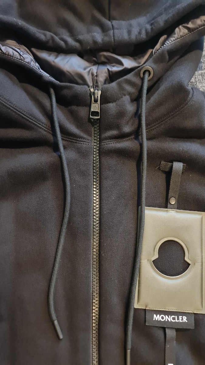 ジャケット・アウター MONCLER MAGLIA CARDIGAN C/ CARPUCCIO Moncler MAGLIA CARDIGAN C/CAPPUCCIO XL Black