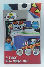 NEW Ryan's World Bedding 4 Piece full bed Sheet Set Microfiber FREE SHIPPING..