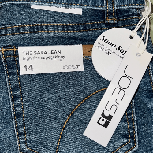 Joe’s Jeans NWT GIRLS The Sarah” Highrise Tie Belt Bow waist sz 14 - Picture 5 of 5