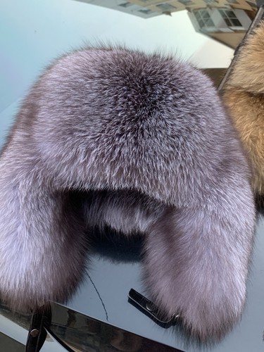 Men's Full Covered Real Fox Fur Hat Russian Ushanka Cossack Hunter Hat Warm Cap - Picture 29 of 33