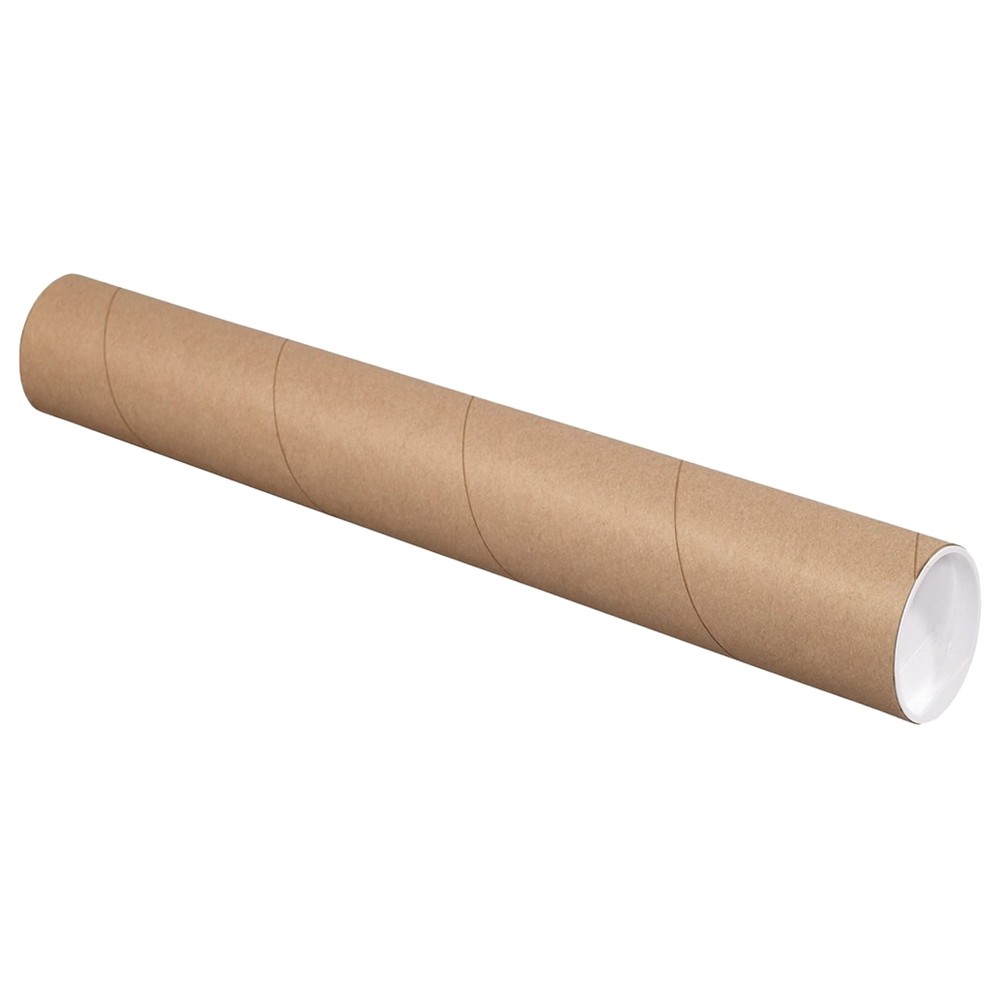 TAPE LOGIC Cardboard Tubes with Caps 48L x 3W x 3H Pack of 24 | Poster T
