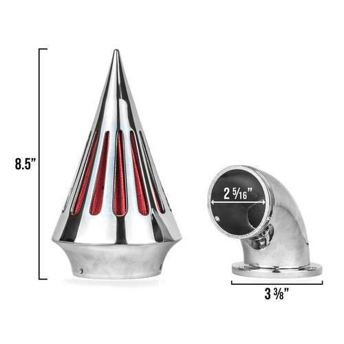 Motorcycle Chrome Spike Air Cleaner Intake Filter For Harley Davidson Softail - Bild 9 von 9