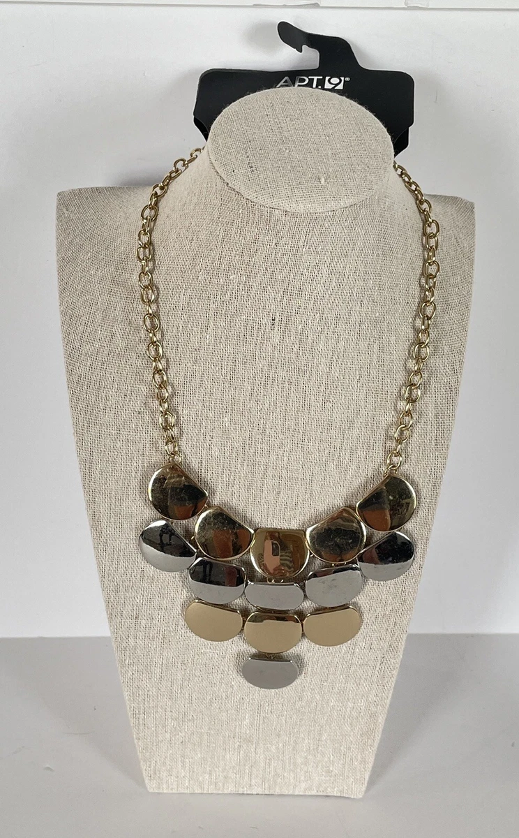 Bold Gold Tone Necklace Apt. 9 Kohls Chunky Bib Medallion