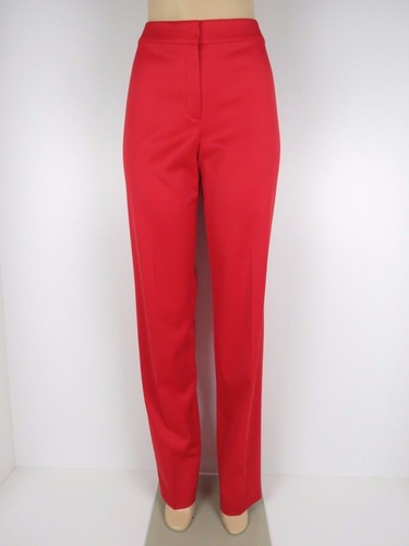NWT St John Essentials Ladies Pants Straight Leg, Venetian Red, 10, Retail $595 - Picture 2 of 12