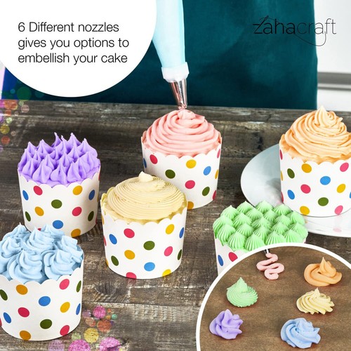 Icing Decorating Set Cake Decoration Kit Pastry Bag Piping Nozzles Scraper - Picture 4 of 17
