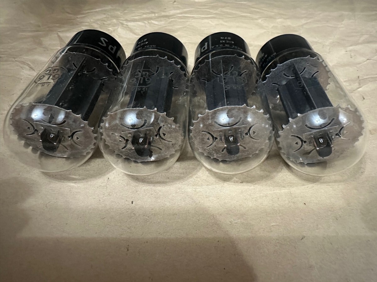 PHILIPS (RCA made) 6L6GC tube match quad (for mclntosh mc-30 PHILIPS (RCA made) 6L6GC tube match quad (for mclntosh mc-30