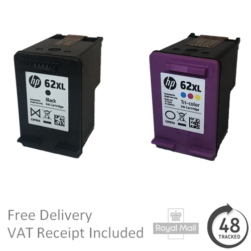 Original HP 62XL Black & 62XL High Capacity Tri-Colour Multipack C2P05A / C2P07A - Picture 1 of 1