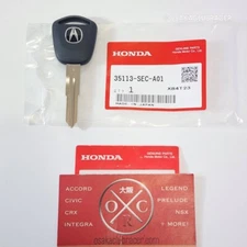 Genuine OEM Acura Key Blank W/ Immobilizer 35113-SEC-A01 04-08 TSX 04-06 TL NEW