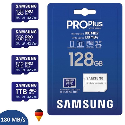 Micro SD Karte 128 256 512 GB 1TB Speicherkarte Adapter Samsung Pro Plus 2024