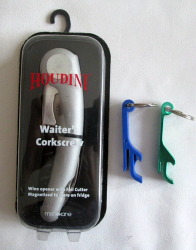 Houdini W5615W Waiter's Corkscrew WITH/Wine Opener/Foil Cutter & 2 Beer Openers