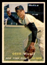 1957 Topps Baseball #365 Ossie Virgil VG
