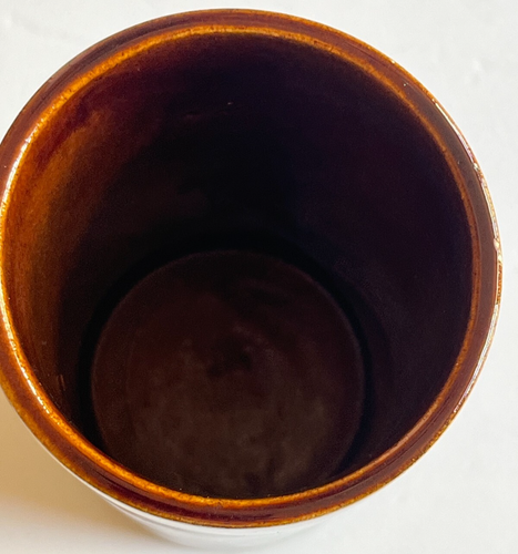 Royal Haeger Vase Cylindrical Slab Mid Century Modern Drip Lava Glaze 1970s Boho - Picture 8 of 9