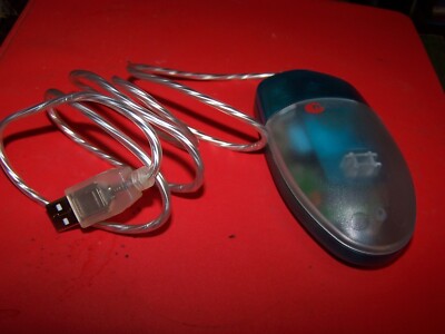 MacAlly Mouse USB Mouse Translucent clear and Blue