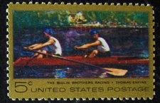 US 5c stamp, SC #1335 The Biglin Brothers Racing MNH 1967
