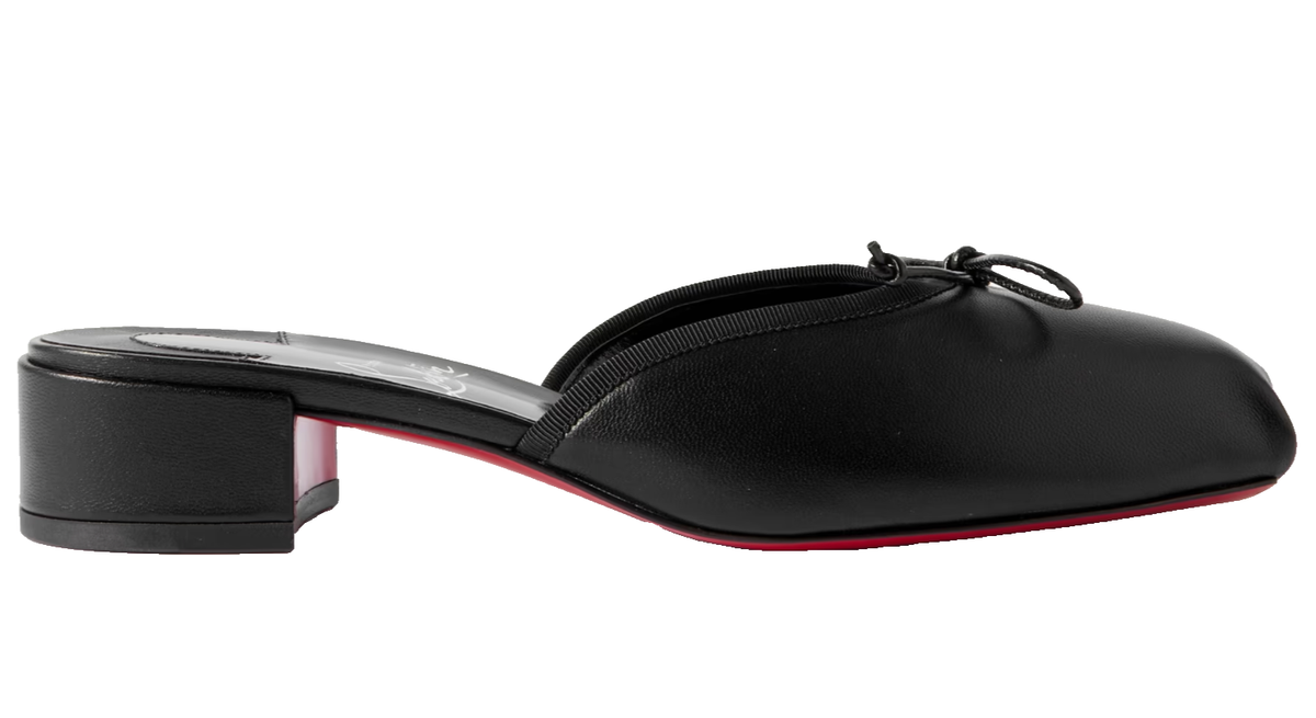 Christian Louboutin Mimiflirt 30 Black Ballet Ballerina Slide