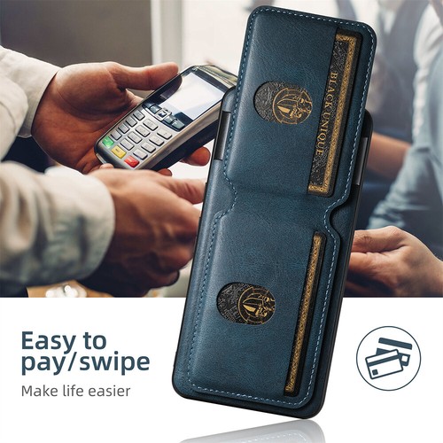 For Google pixel 6 7 8 A Pro Phone Case Leather Cover With Wallet Card Holder - Foto 6 di 26